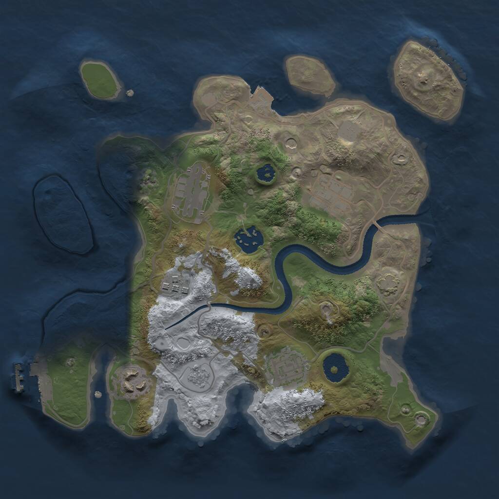 Rust Map: Procedural Map, Size: 2800, Seed: 449907111, 11 Monuments