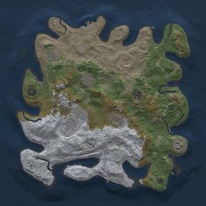 Thumbnail Rust Map: Procedural Map, Size: 3500, Seed: 34829105, 14 Monuments