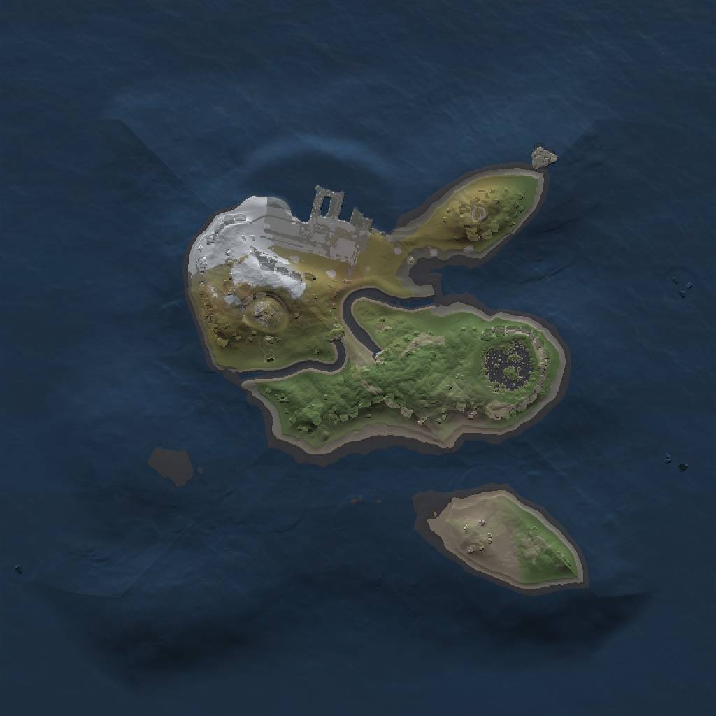 Rust Map: Procedural Map, Size: 1500, Seed: 6957, 4 Monuments