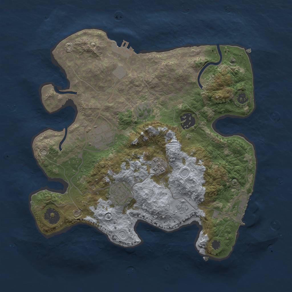 Rust Map: Procedural Map, Size: 2800, Seed: 1543, 10 Monuments