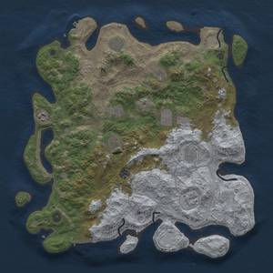 Thumbnail Rust Map: Procedural Map, Size: 4250, Seed: 2455736, 17 Monuments