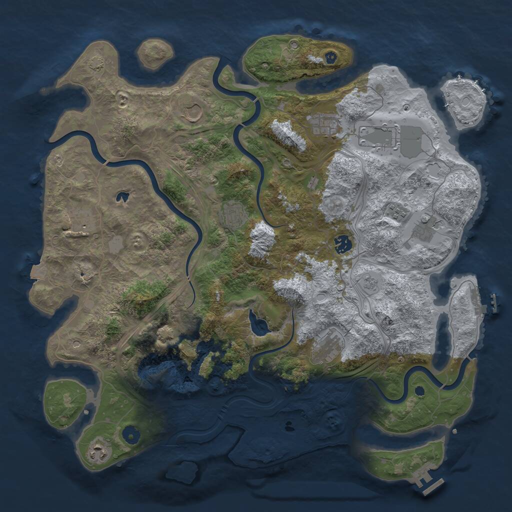 Rust Map: Procedural Map, Size: 4250, Seed: 1613241855, 16 Monuments