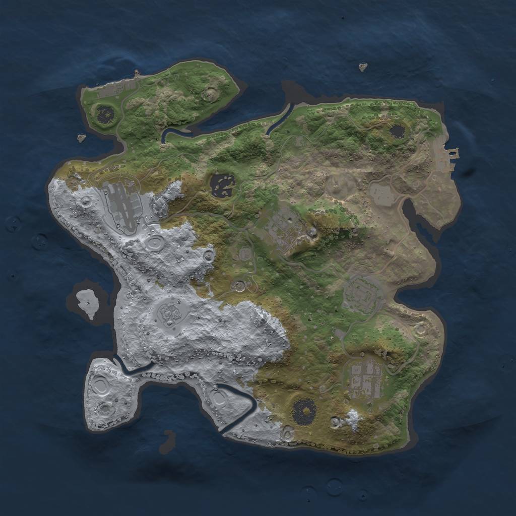 Rust Map: Procedural Map, Size: 3000, Seed: 435947204, 14 Monuments