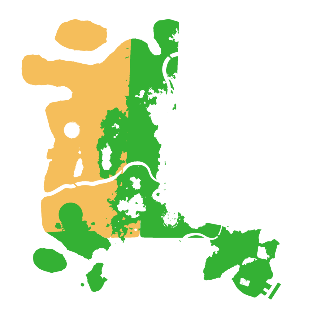 Biome Rust Map: Procedural Map, Size: 3500, Seed: 2500