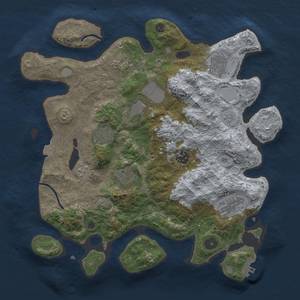 Thumbnail Rust Map: Procedural Map, Size: 3500, Seed: 2500, 15 Monuments