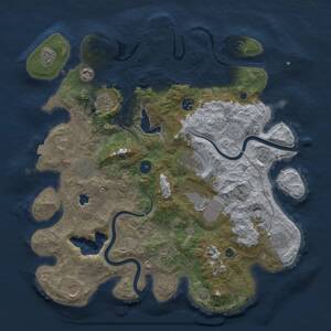 Thumbnail Rust Map: Procedural Map, Size: 4000, Seed: 2055853941, 15 Monuments