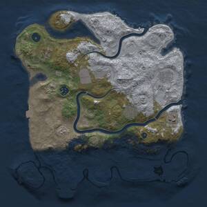 Thumbnail Rust Map: Procedural Map, Size: 3500, Seed: 967605079, 13 Monuments