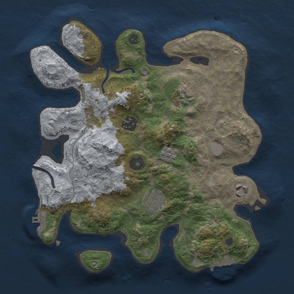 Rust Map: Procedural Map, Size: 2950, Seed: 60241765, 14 Monuments