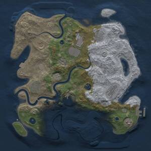 Thumbnail Rust Map: Procedural Map, Size: 3500, Seed: 1455696701, 15 Monuments