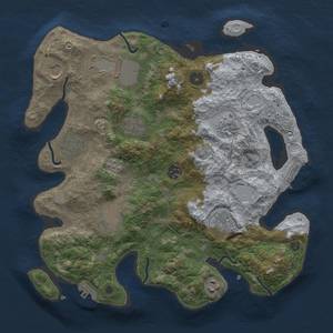 Thumbnail Rust Map: Procedural Map, Size: 3500, Seed: 1455696701, 19 Monuments