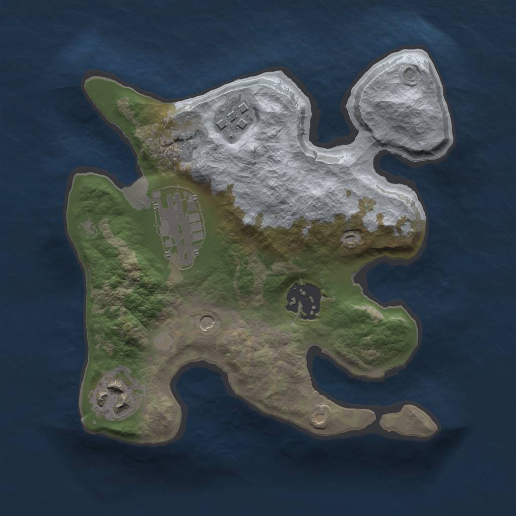 Rust Map: Barren, Size: 2137, Seed: 69, 7 Monuments