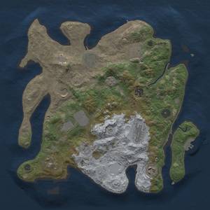 Thumbnail Rust Map: Procedural Map, Size: 3500, Seed: 18010, 18 Monuments