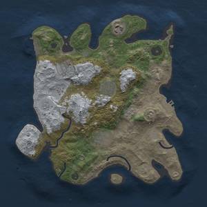 Thumbnail Rust Map: Procedural Map, Size: 3000, Seed: 12078786, 13 Monuments