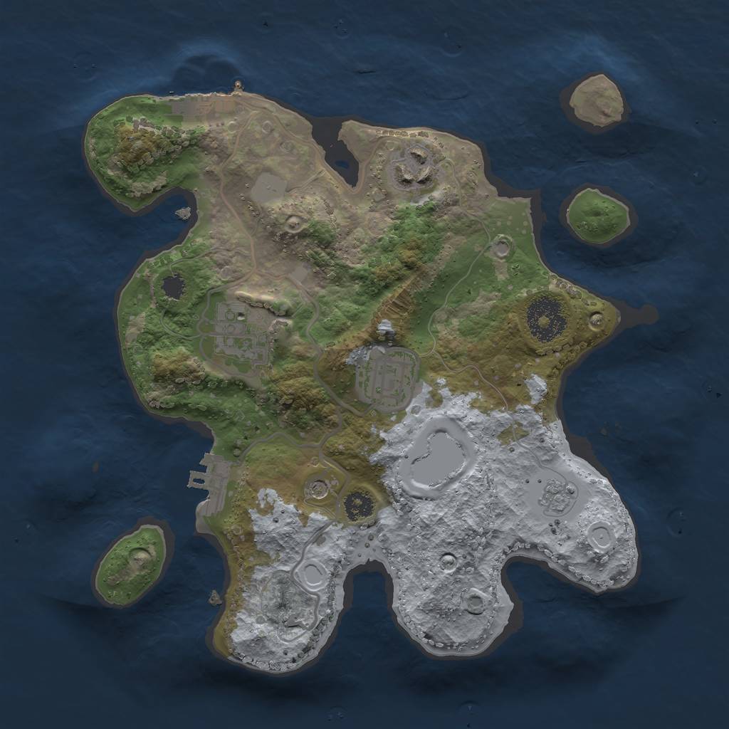 Rust Map: Procedural Map, Size: 2600, Seed: 1748, 12 Monuments