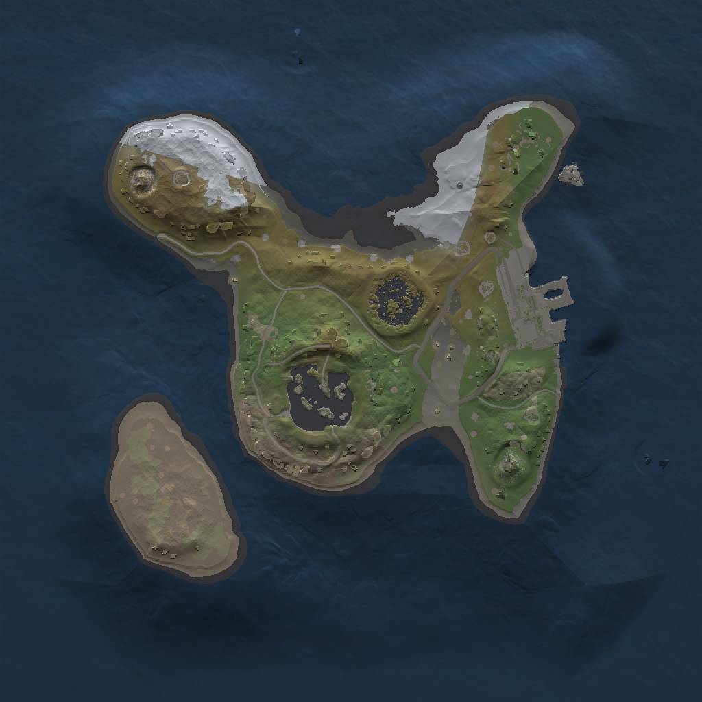 Rust Map: Procedural Map, Size: 1500, Seed: 687832934, 6 Monuments