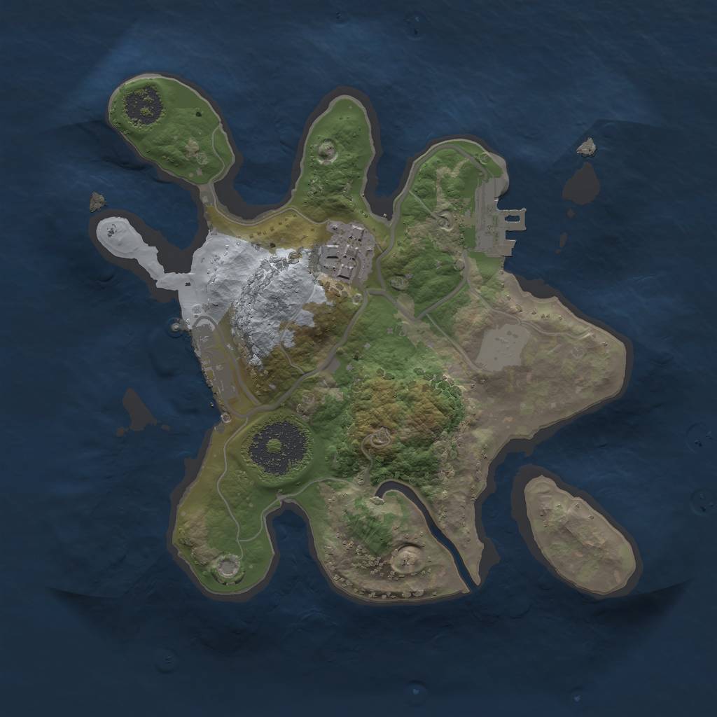 Rust Map: Procedural Map, Size: 2000, Seed: 21312541, 8 Monuments