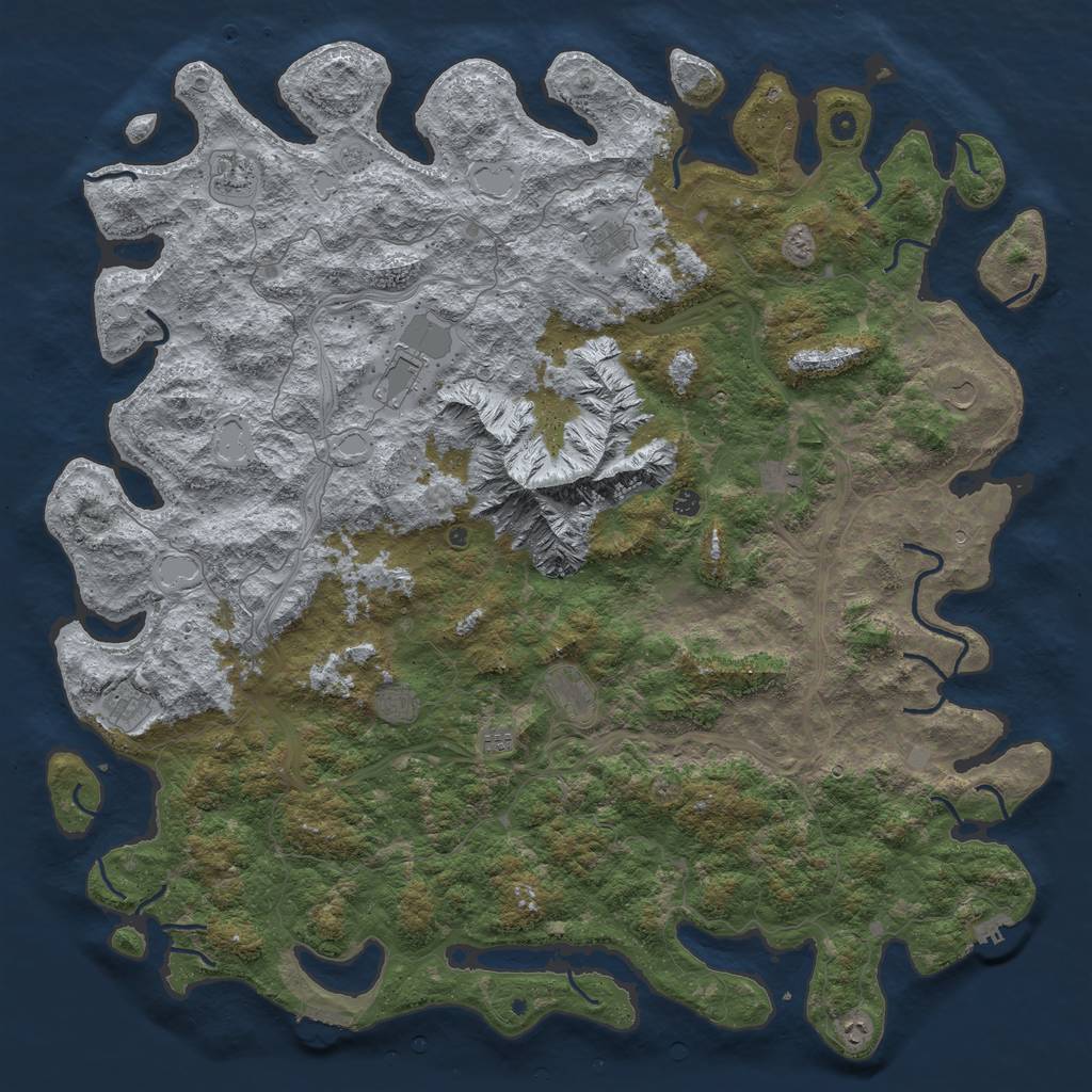 Rust Map: Procedural Map, Size: 6000, Seed: 2122022, 20 Monuments