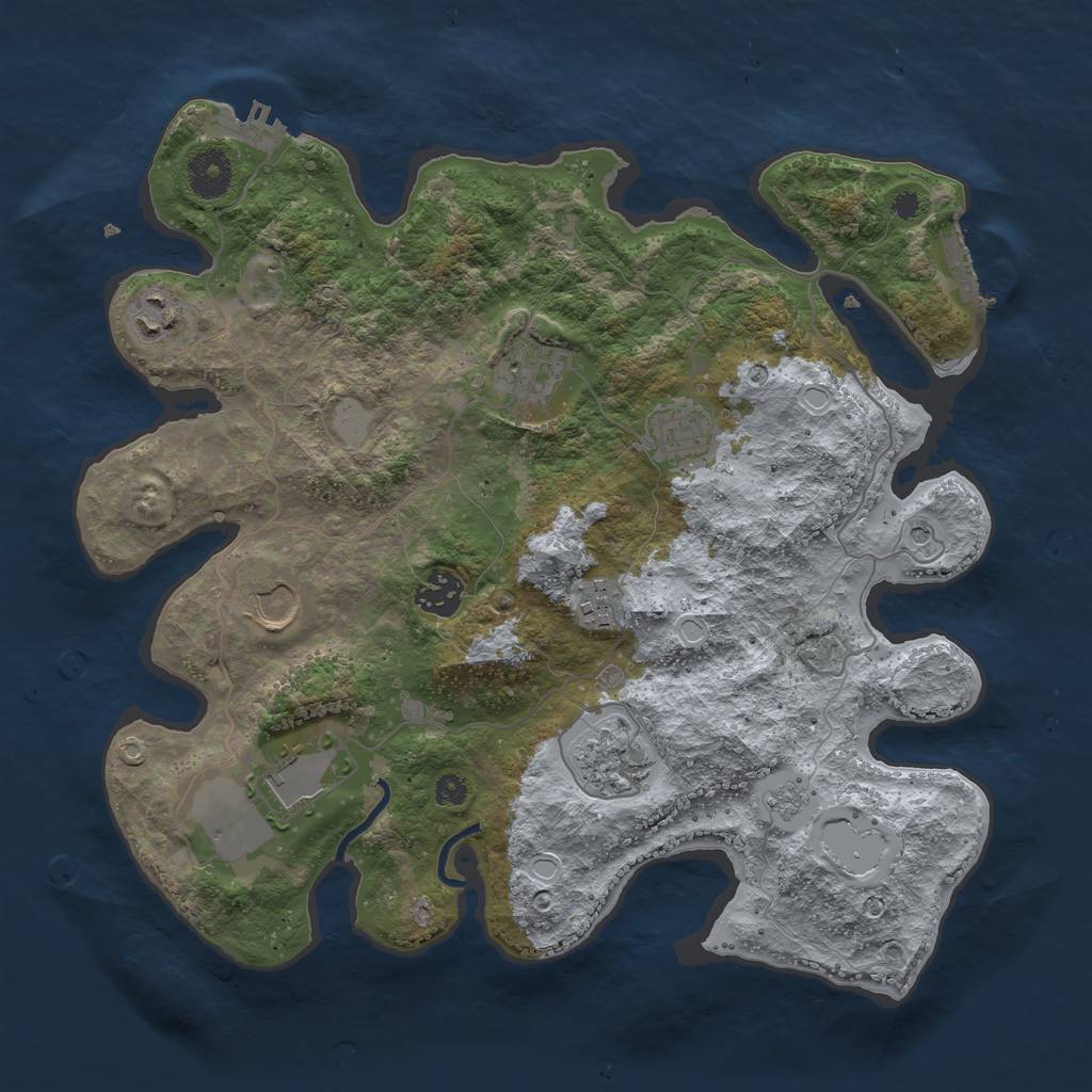 Procedural Map :: Rust Map :: Just-Wiped