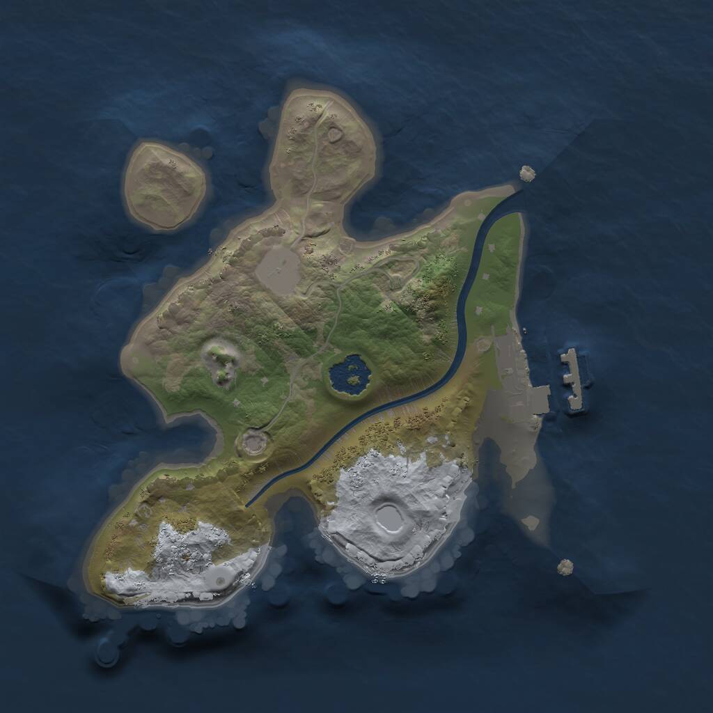 Rust Map: Procedural Map, Size: 1800, Seed: 30, 2 Monuments