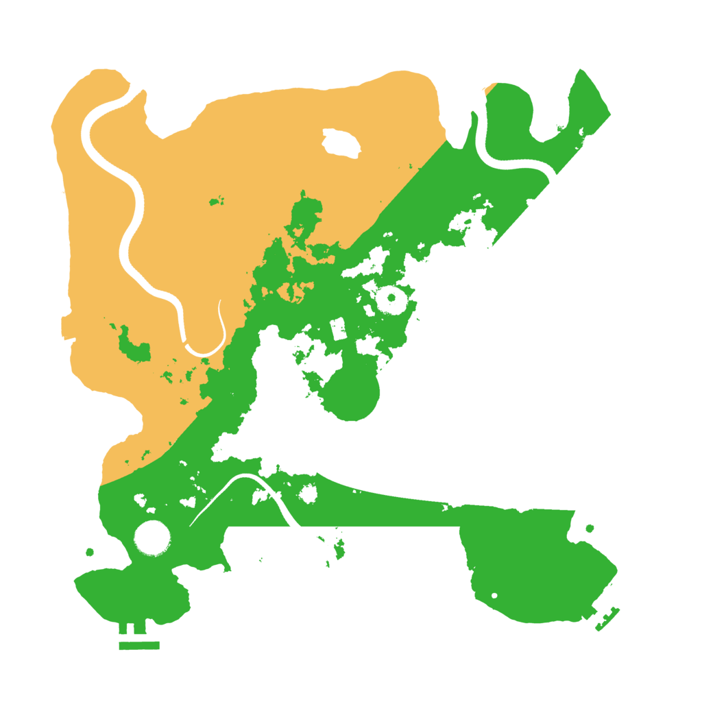 Biome Rust Map: Procedural Map, Size: 3500, Seed: 92573250