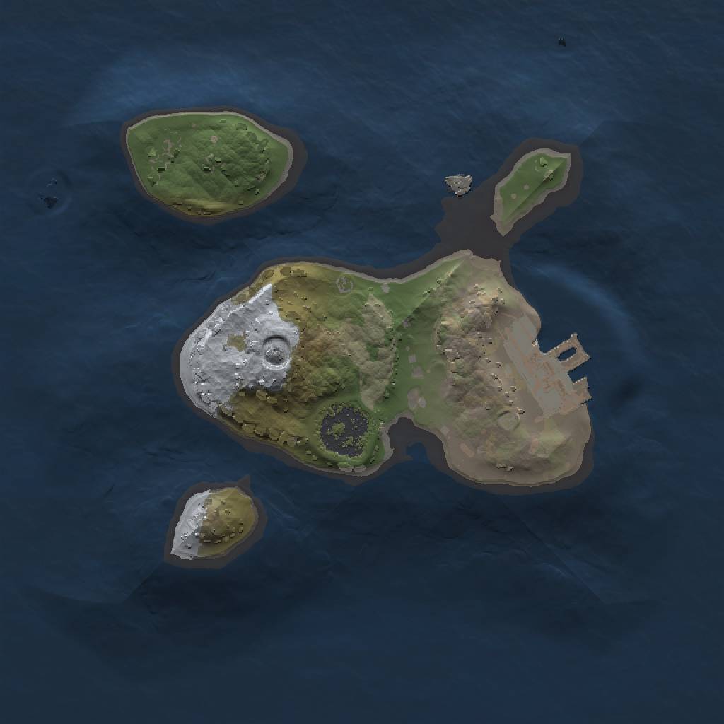Rust Map: Procedural Map, Size: 1500, Seed: 41475172, 5 Monuments