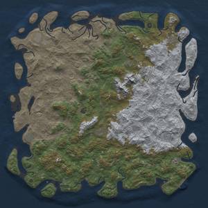 Thumbnail Rust Map: Procedural Map, Size: 6000, Seed: 34567890, 20 Monuments