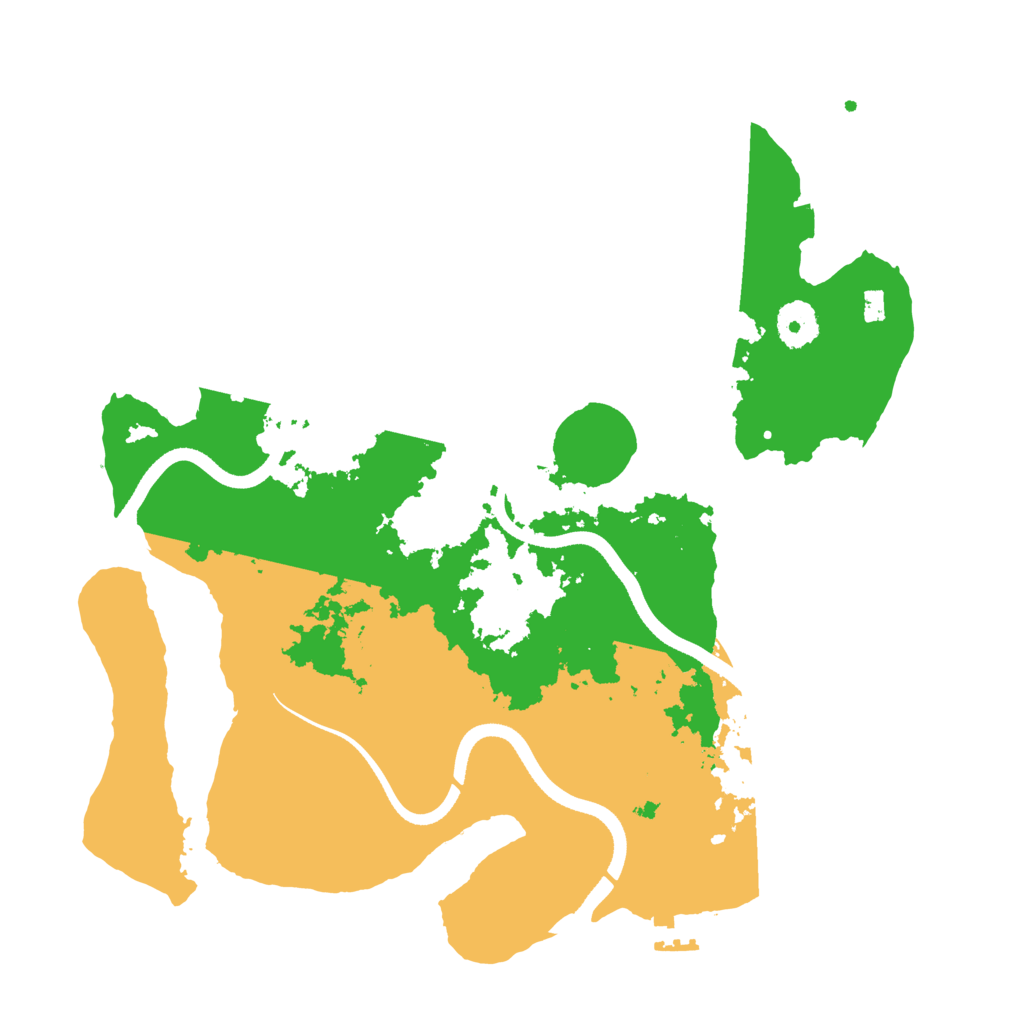 Biome Rust Map: Procedural Map, Size: 3500, Seed: 3945