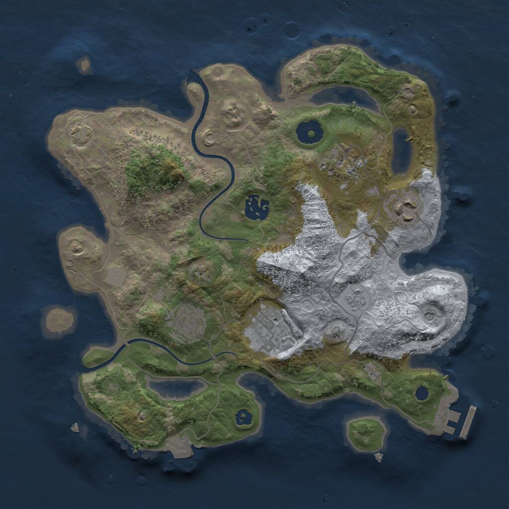Rust Map: Procedural Map, Size: 3000, Seed: 26011982, 10 Monuments