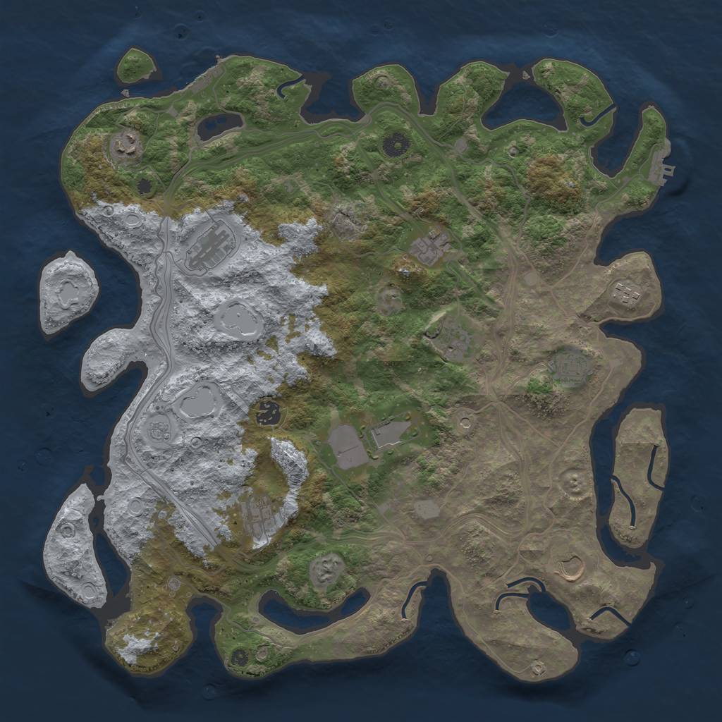 Rust Map: Procedural Map, Size: 4287, Seed: 15370, 17 Monuments