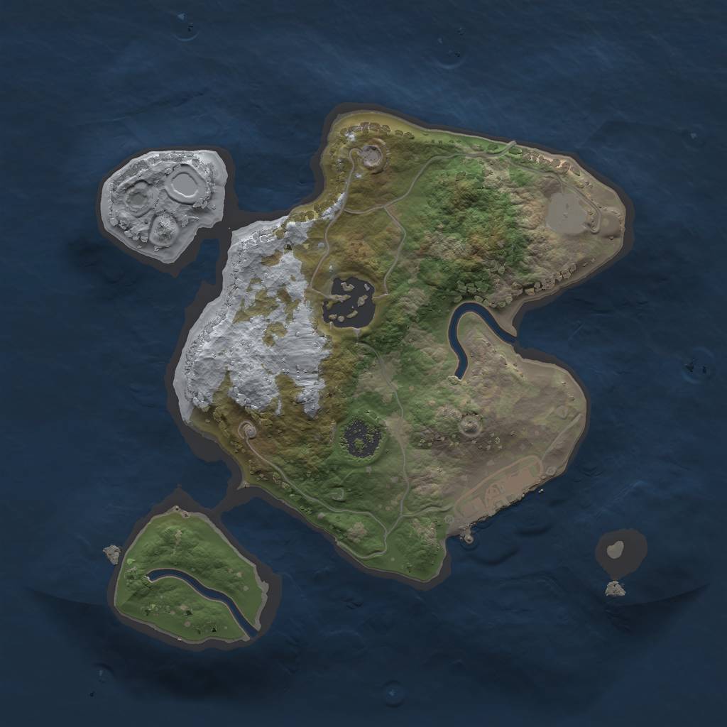 Rust Map: Procedural Map, Size: 2000, Seed: 32323423, 7 Monuments