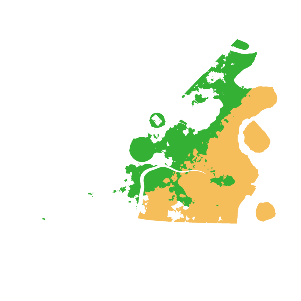 Biome Rust Map: Procedural Map, Size: 3200, Seed: 54873