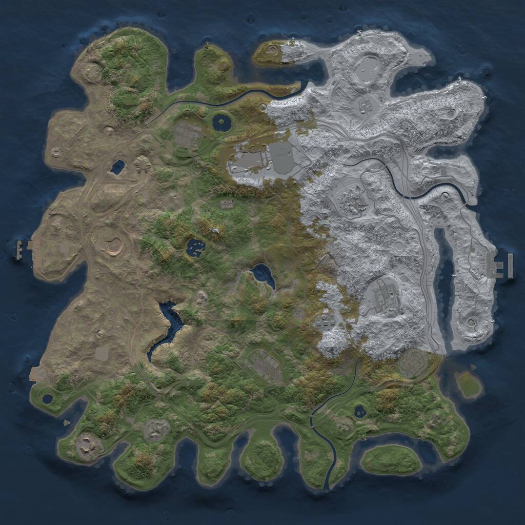 Rust Map: Procedural Map, Size: 4250, Seed: 1722381657, 16 Monuments