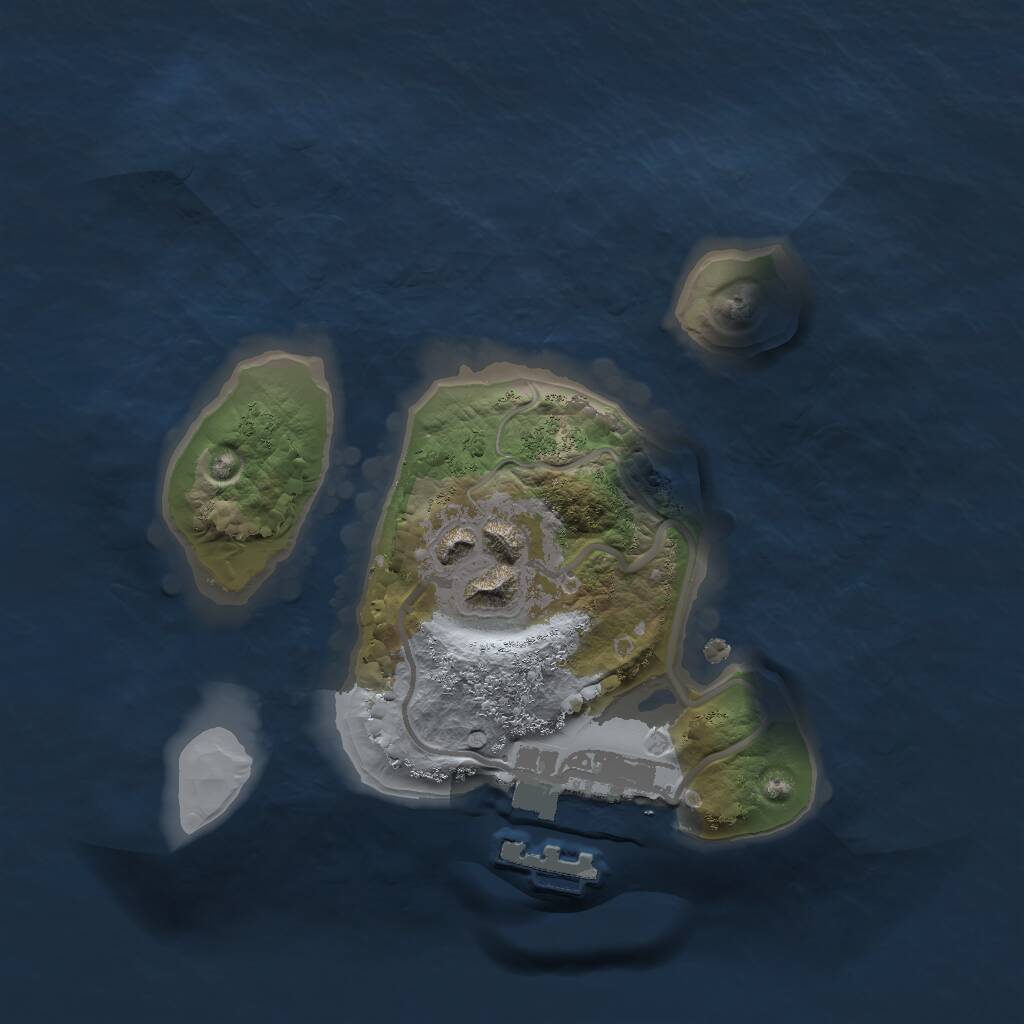 Rust Map: Procedural Map, Size: 1600, Seed: 32248, 3 Monuments