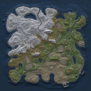 Thumbnail Rust Map: Procedural Map, Size: 3800, Seed: 299758209, 15 Monuments