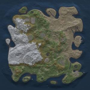 Thumbnail Rust Map: Procedural Map, Size: 4000, Seed: 1769259876, 17 Monuments