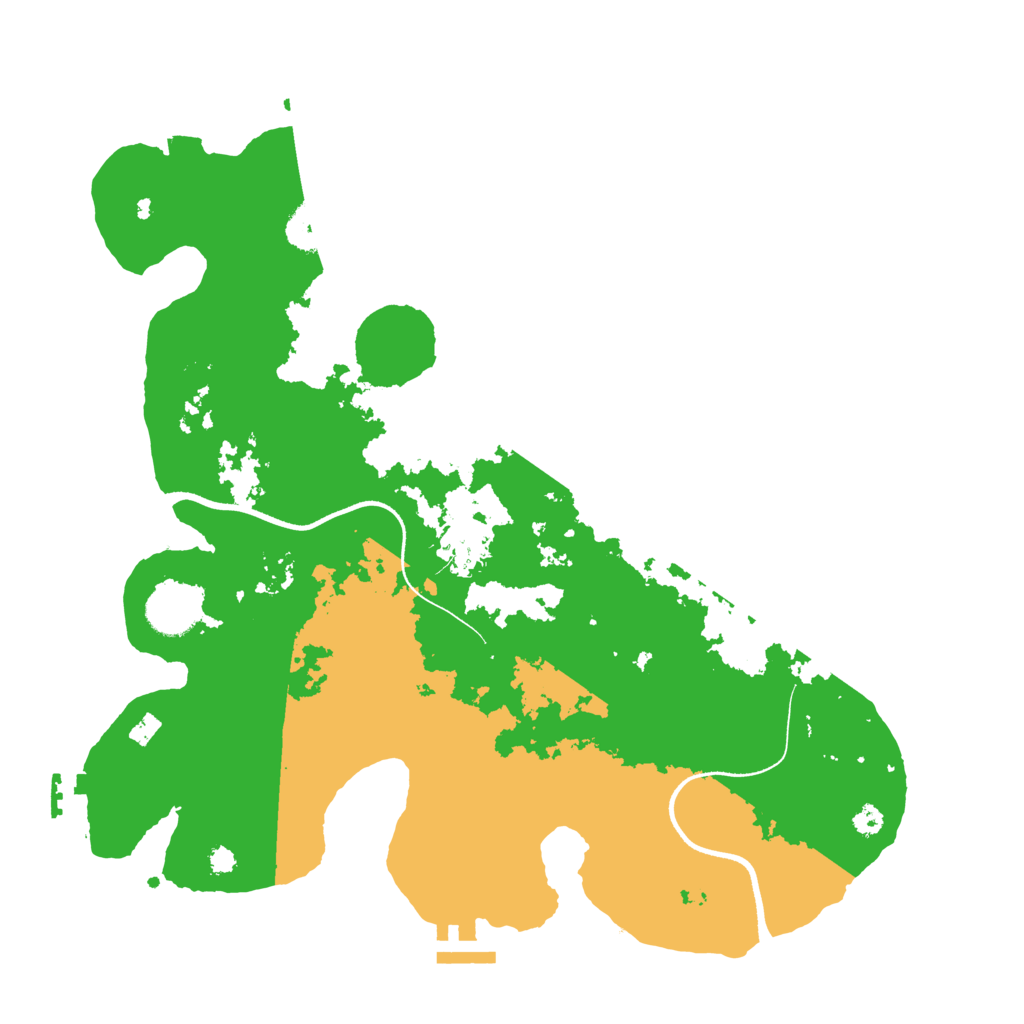 Biome Rust Map: Procedural Map, Size: 3500, Seed: 51322