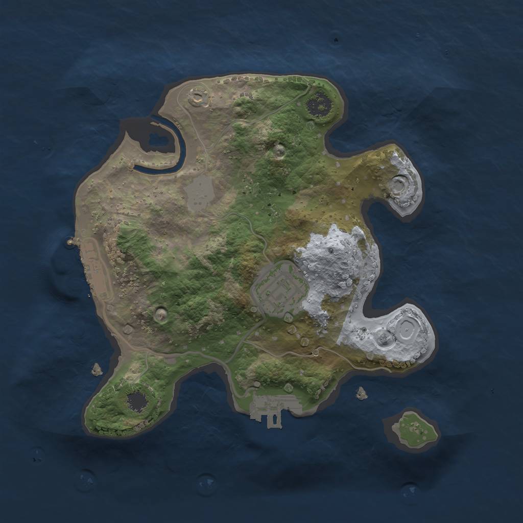 Rust Map: Procedural Map, Size: 2200, Seed: 561346131, 8 Monuments