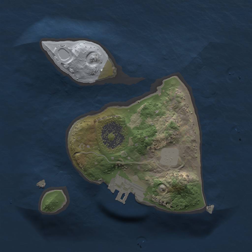 Rust Map: Procedural Map, Size: 1500, Seed: 44475, 5 Monuments