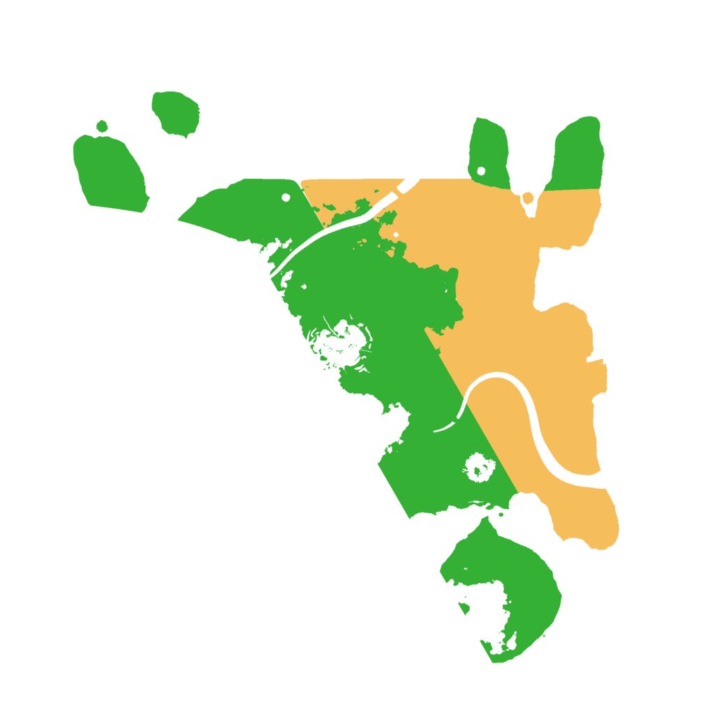 Biome Rust Map: Procedural Map, Size: 2500, Seed: 213788007