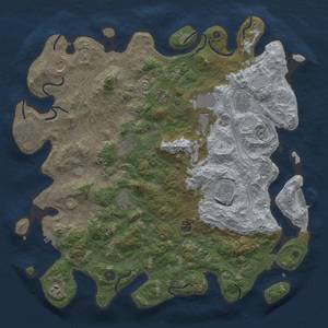 Thumbnail Rust Map: Procedural Map, Size: 4500, Seed: 195146094, 20 Monuments