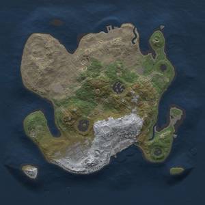 Thumbnail Rust Map: Procedural Map, Size: 2500, Seed: 1123897074, 10 Monuments