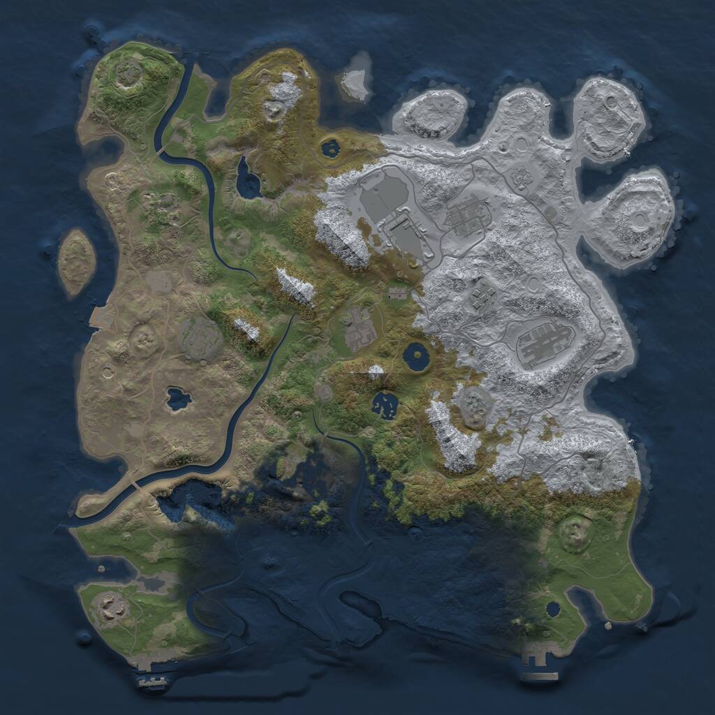 Rust Map: Procedural Map, Size: 4000, Seed: 1902517677, 16 Monuments