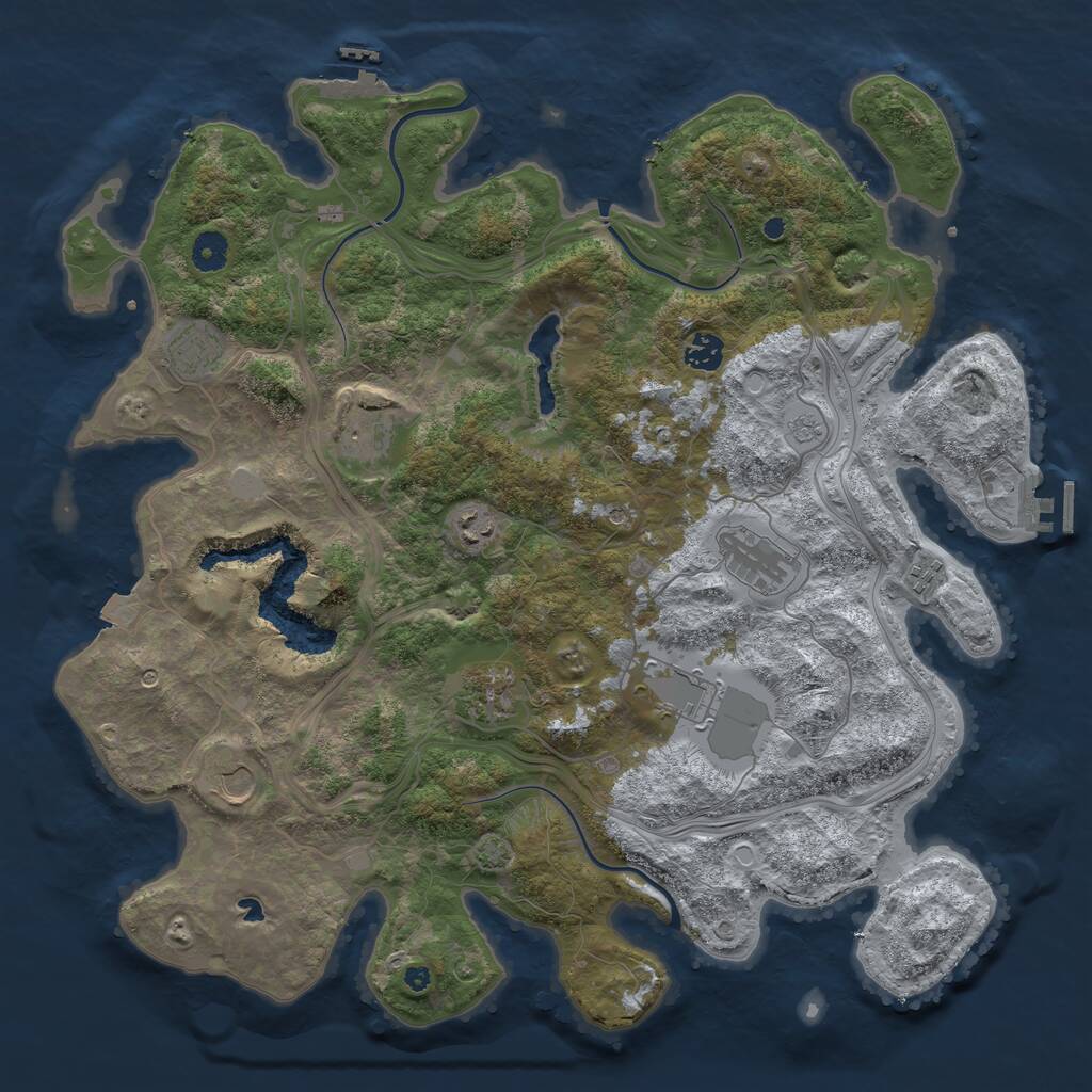 Rust Map: Procedural Map, Size: 4250, Seed: 6254371, 15 Monuments
