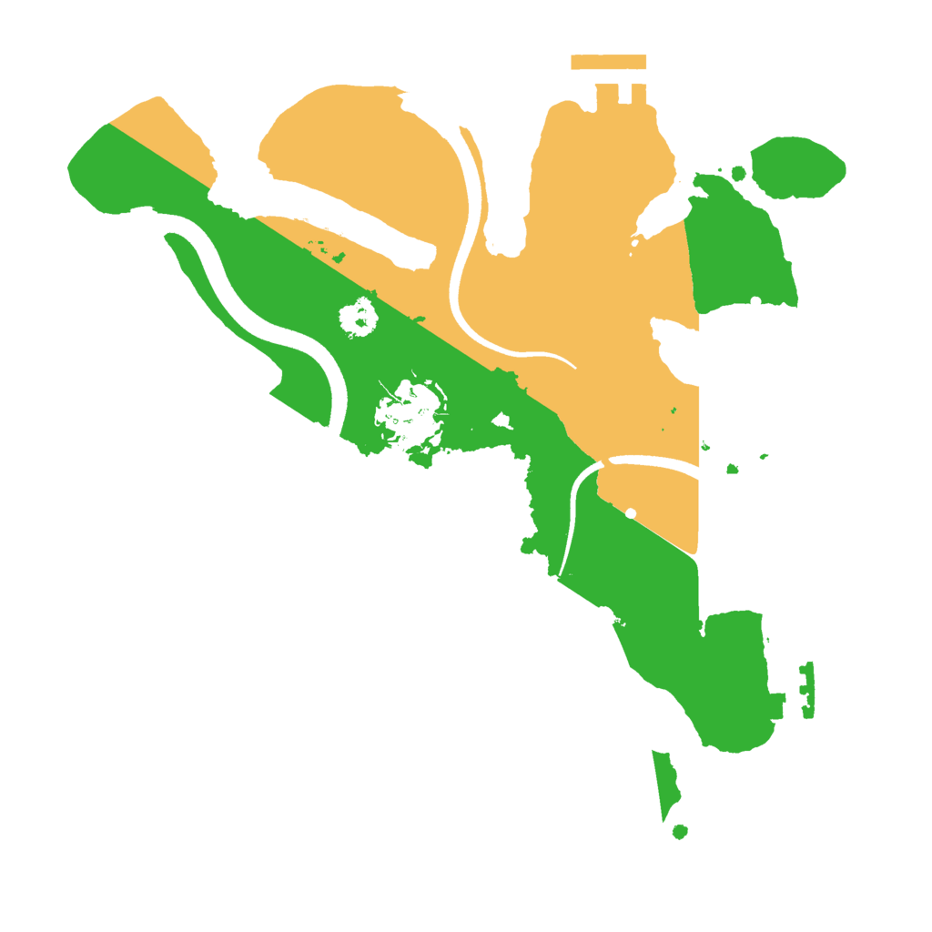 Biome Rust Map: Procedural Map, Size: 2500, Seed: 4122