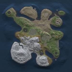 Thumbnail Rust Map: Procedural Map, Size: 2500, Seed: 4122, 13 Monuments