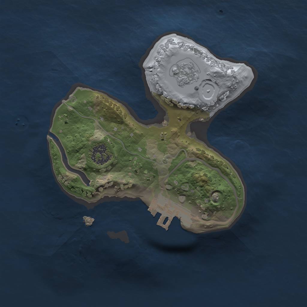 Rust Map: Procedural Map, Size: 1500, Seed: 9997, 6 Monuments