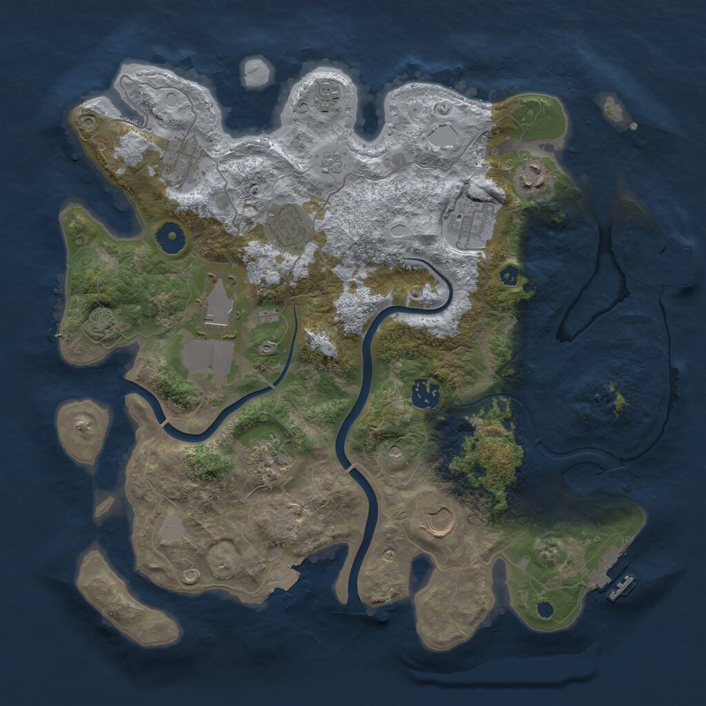 Rust Map: Procedural Map, Size: 3600, Seed: 5122022, 15 Monuments