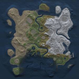 Thumbnail Rust Map: Procedural Map, Size: 3500, Seed: 564654, 15 Monuments