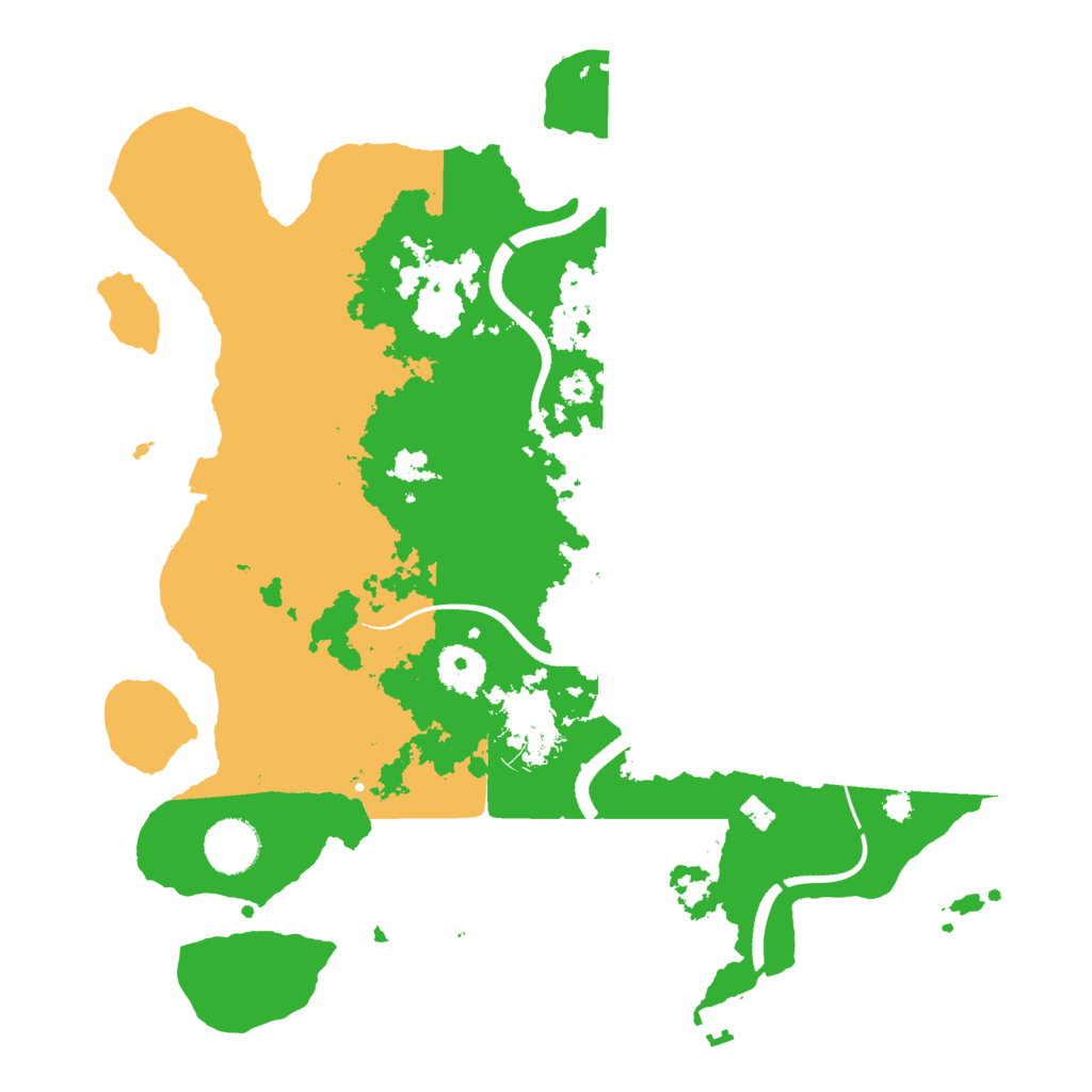 Biome Rust Map: Procedural Map, Size: 3500, Seed: 564654