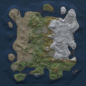 Thumbnail Rust Map: Procedural Map, Size: 3500, Seed: 564654, 17 Monuments